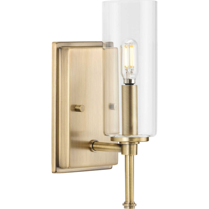 Myhouse Lighting Progress Lighting - P300356-163 - One Light Bath Vanity - Elara - Vintage Brass