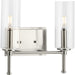 Myhouse Lighting Progress Lighting - P300357-009 - Two Light Bath Vanity - Elara - Brushed Nickel