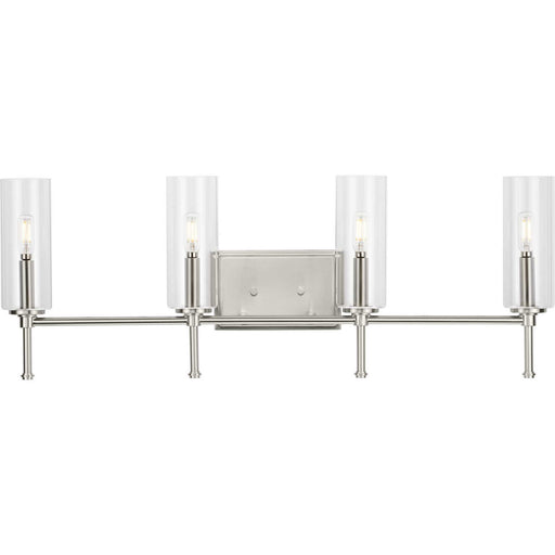 Myhouse Lighting Progress Lighting - P300359-009 - Four Light Bath Vanity - Elara - Brushed Nickel