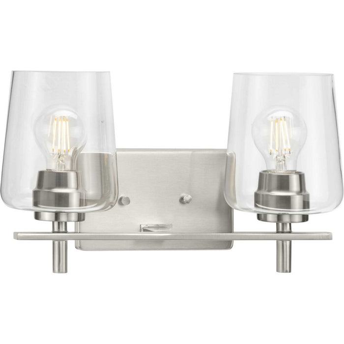 Myhouse Lighting Progress Lighting - P300361-009 - Two Light Bath Vanity - Calais - Brushed Nickel