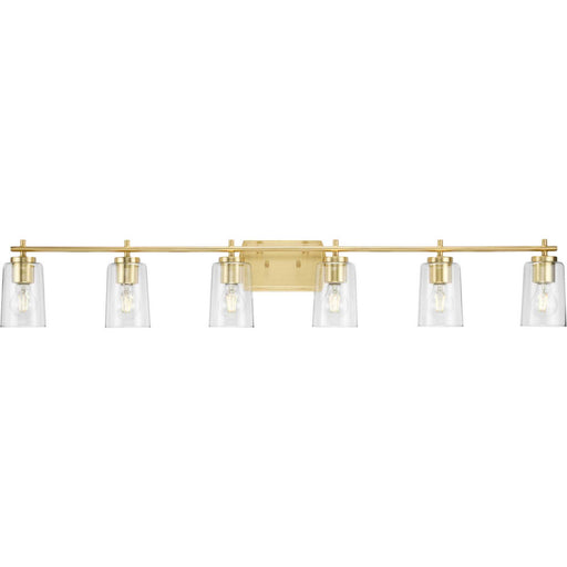 Myhouse Lighting Progress Lighting - P300372-012 - Six Light Bath Vanity - Adley - Satin Brass