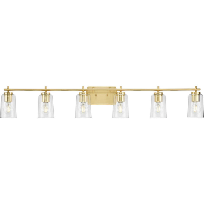 Myhouse Lighting Progress Lighting - P300372-012 - Six Light Bath Vanity - Adley - Satin Brass