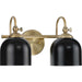 Myhouse Lighting Progress Lighting - P300382-163 - Two Light Bath Vanity - Dalton - Vintage Brass