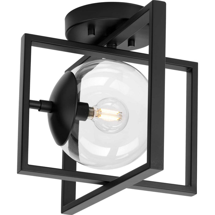 Myhouse Lighting Progress Lighting - P350218-31M - One Light Semi-Flush Mount - Atwell - Matte Black