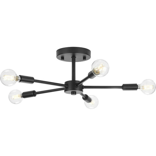 Myhouse Lighting Progress Lighting - P350219-31M - Five Light Semi-Flush Mount - Delayne - Matte Black