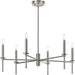 Myhouse Lighting Progress Lighting - P400294-009 - Six Light Chandelier - Elara - Brushed Nickel