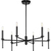 Myhouse Lighting Progress Lighting - P400294-31M - Six Light Chandelier - Elara - Matte Black