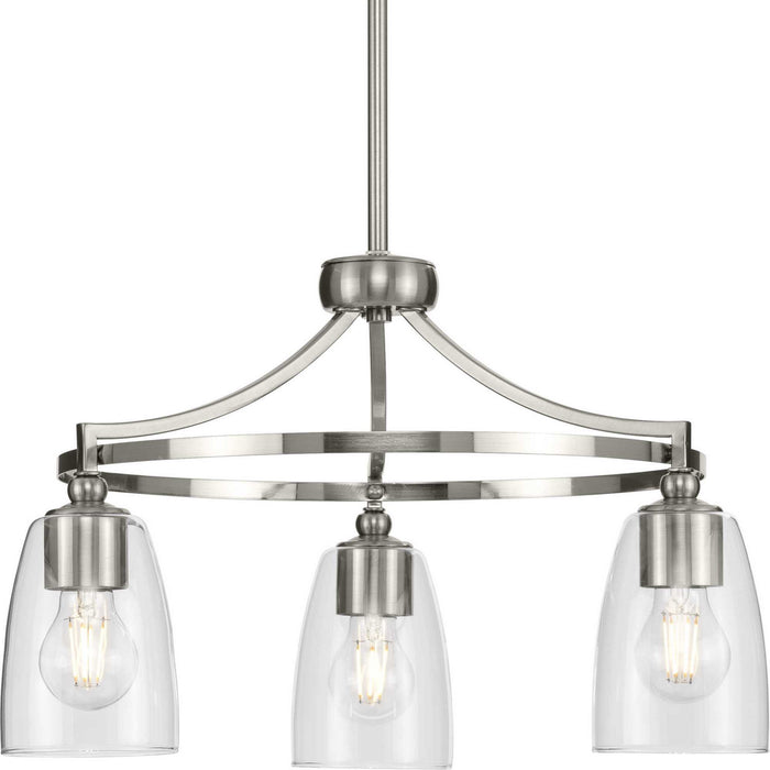 Myhouse Lighting Progress Lighting - P400295-009 - Three Light Chandelier - Parkhurst - Brushed Nickel