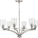 Myhouse Lighting Progress Lighting - P400297-009 - Six Light Chandelier - Parkhurst - Brushed Nickel