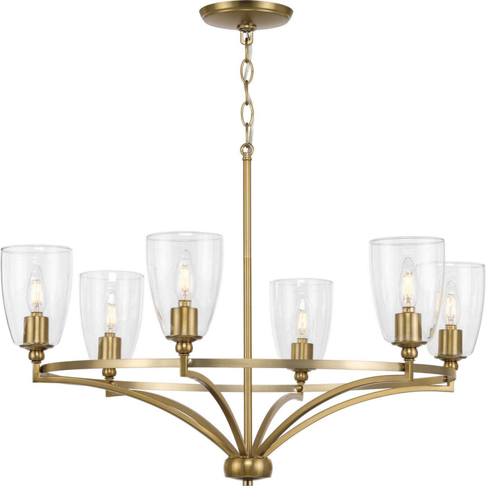 Myhouse Lighting Progress Lighting - P400297-109 - Six Light Chandelier - Parkhurst - Brushed Bronze