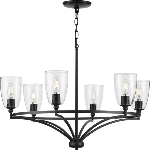 Myhouse Lighting Progress Lighting - P400297-31M - Six Light Chandelier - Parkhurst - Matte Black