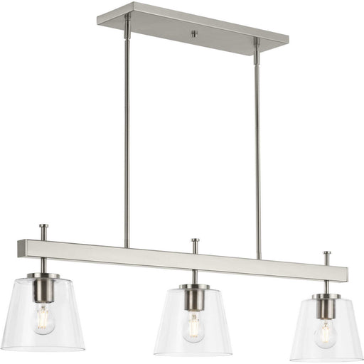 Myhouse Lighting Progress Lighting - P400298-009 - Three Light Linear Island Chandelier - Saffert - Brushed Nickel