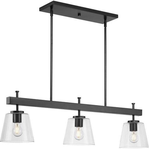 Myhouse Lighting Progress Lighting - P400298-31M - Three Light Linear Island Chandelier - Saffert - Matte Black