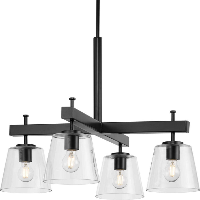 Myhouse Lighting Progress Lighting - P400299-31M - Four Light Chandelier - Saffert - Matte Black