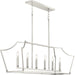 Myhouse Lighting Progress Lighting - P400300-009 - Six Light Linear Island Chandelier - Parkhurst - Brushed Nickel