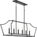 Myhouse Lighting Progress Lighting - P400300-31M - Six Light Linear Island Chandelier - Parkhurst - Matte Black