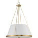 Myhouse Lighting Progress Lighting - P500357-163 - Three Light Pendant - Saffert - Vintage Brass