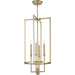 Myhouse Lighting Progress Lighting - P500363-163 - Four Light Foyer Chandelier - Elara - Vintage Brass