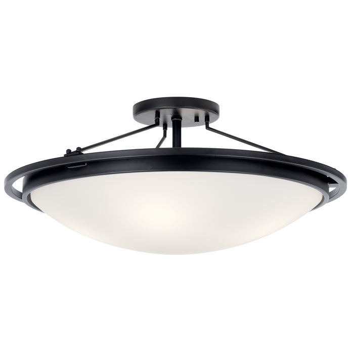 Myhouse Lighting Kichler - 42025BK - Four Light Semi Flush Mount - No Family - Black