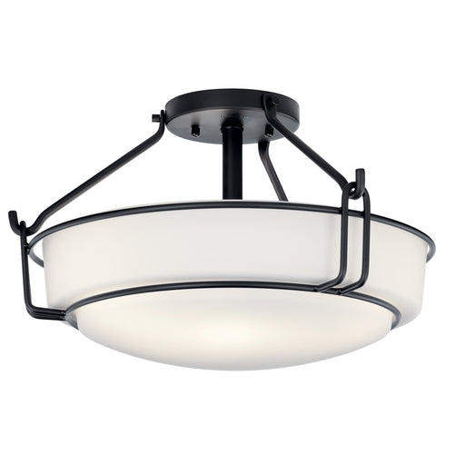 Myhouse Lighting Kichler - 44085BK - Three Light Semi Flush Mount - Alkire - Black