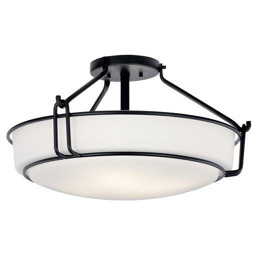 Myhouse Lighting Kichler - 44086BK - Four Light Semi Flush Mount - Alkire - Black