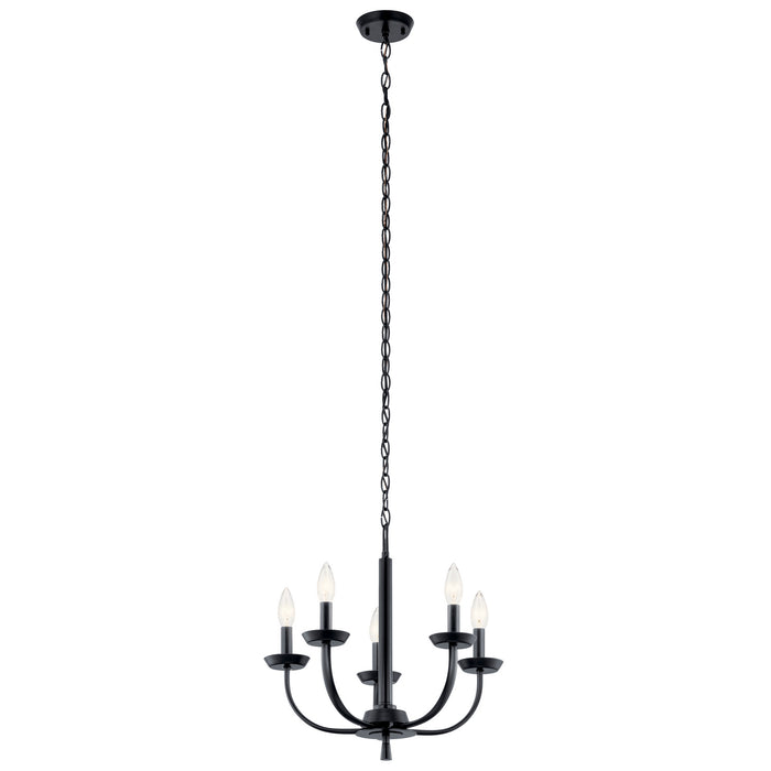 Myhouse Lighting Kichler - 52385BK - Five Light Chandelier - Kennewick - Black