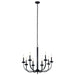 Myhouse Lighting Kichler - 52388BK - Eight Light Chandelier - Kennewick - Black