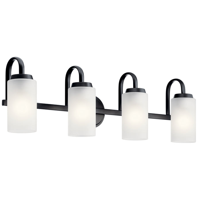 Myhouse Lighting Kichler - 55088BK - Four Light Bath - Kennewick - Black