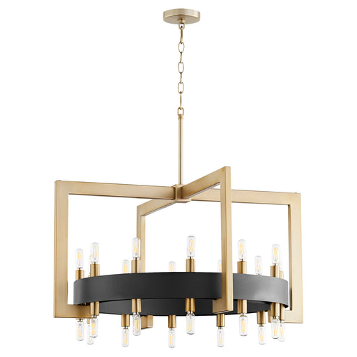 Myhouse Lighting Cyan - 11269 - 24 Light Chandelier - Noir / Aged Brass