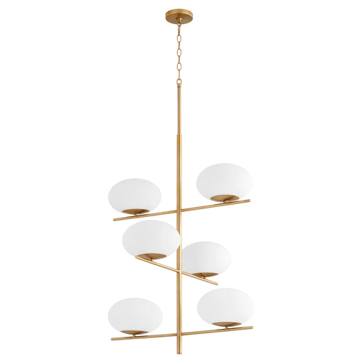 Myhouse Lighting Cyan - 11272 - Six Light Chandelier - Aged Brass