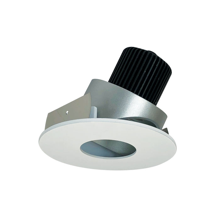 Myhouse Lighting Nora Lighting - NIO-4RPHACDXHZMPW - 4" Round Pinhole Adj. Cd - Rec Iolite - Haze Pinhole / Matte Powder White Flange