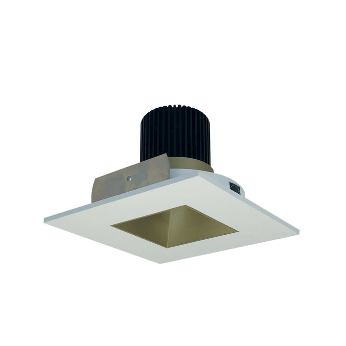 Myhouse Lighting Nora Lighting - NIO-4SNDSQ35XCHMPW/10 - Non-Adjustable Trim - Rec Iolite - Champagne Haze Reflector / Matte Powder White Flange
