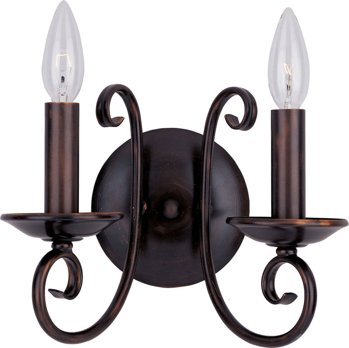 Myhouse Lighting Maxim - 70002OI - Two Light Wall Sconce - Loft - Oil Rubbed Bronze