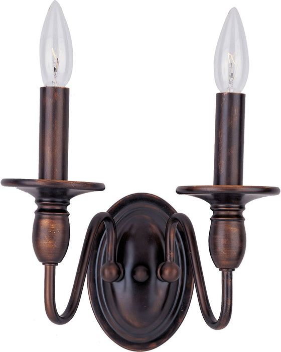 Myhouse Lighting Maxim - 11032OI - Two Light Wall Sconce - Towne - Oil Rubbed Bronze