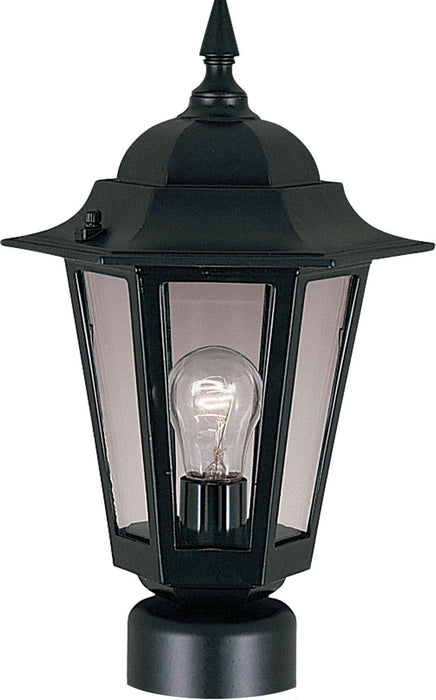 Myhouse Lighting Maxim - 3001CLBK - One Light Outdoor Pole/Post Lantern - Builder Cast - Black