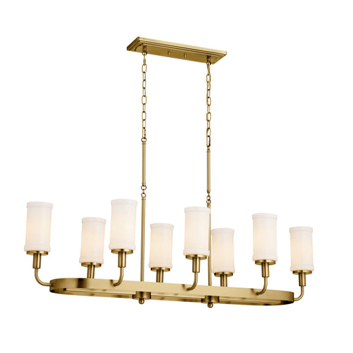 Myhouse Lighting Kichler - 52453NBR - Eight Light Linear Chandelier - Vetivene - Natural Brass