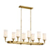 Myhouse Lighting Kichler - 52453NBR - Eight Light Linear Chandelier - Vetivene - Natural Brass