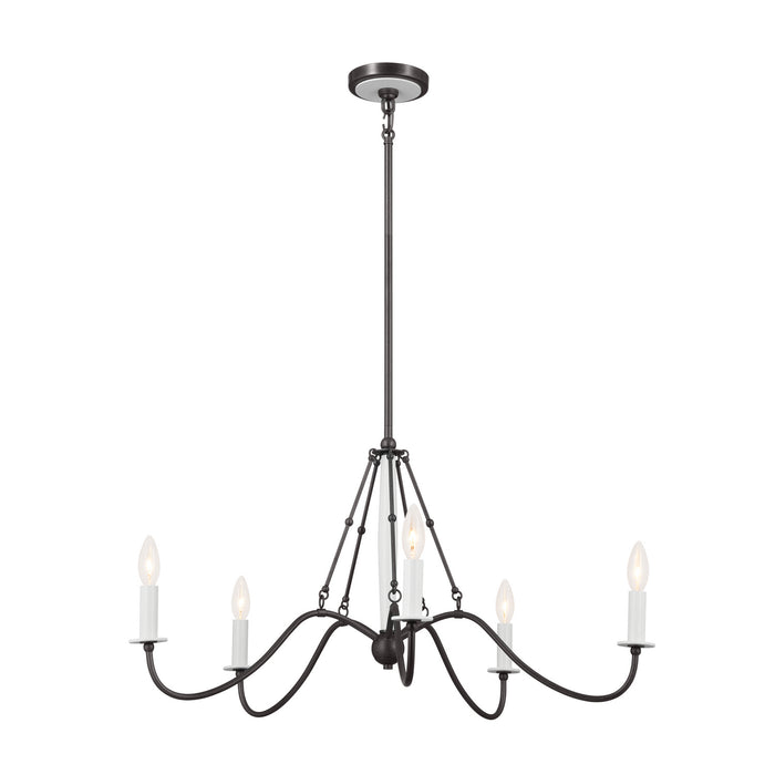 Myhouse Lighting Kichler - 52455AVI - Five Light Chandelier - Freesia - Anvil Iron