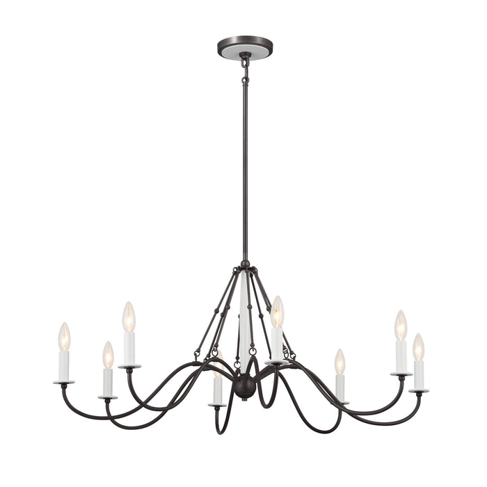 Myhouse Lighting Kichler - 52456AVI - Eight Light Chandelier - Freesia - Anvil Iron