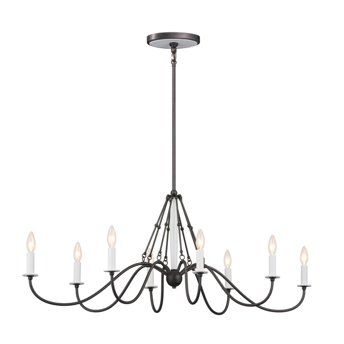 Myhouse Lighting Kichler - 52457AVI - Eight Light Chandelier - Freesia - Anvil Iron