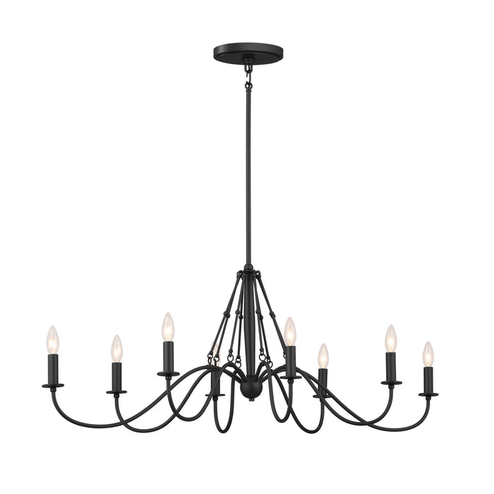 Myhouse Lighting Kichler - 52457BKT - Eight Light Chandelier - Freesia - Textured Black