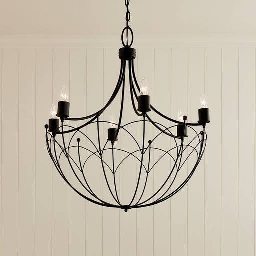 Myhouse Lighting Kichler - 52462BKT - Six Light Chandelier - Topiary - Textured Black