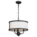 Myhouse Lighting Kichler - 52465BKT - Three Light Chandelier/Semi Flush - Heddle - Textured Black