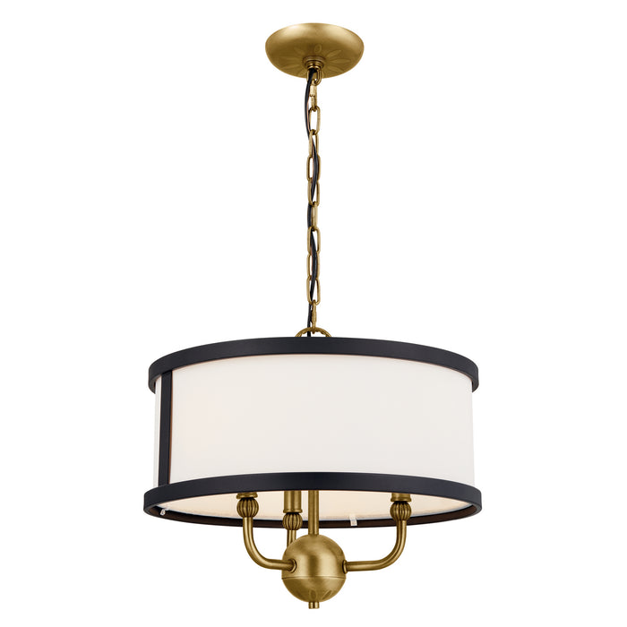 Myhouse Lighting Kichler - 52465NBR - Three Light Chandelier/Semi Flush - Heddle - Natural Brass