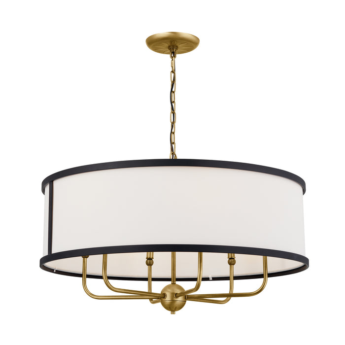 Myhouse Lighting Kichler - 52466NBR - Six Light Chandelier - Heddle - Natural Brass