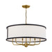 Myhouse Lighting Kichler - 52466NBR - Six Light Chandelier - Heddle - Natural Brass