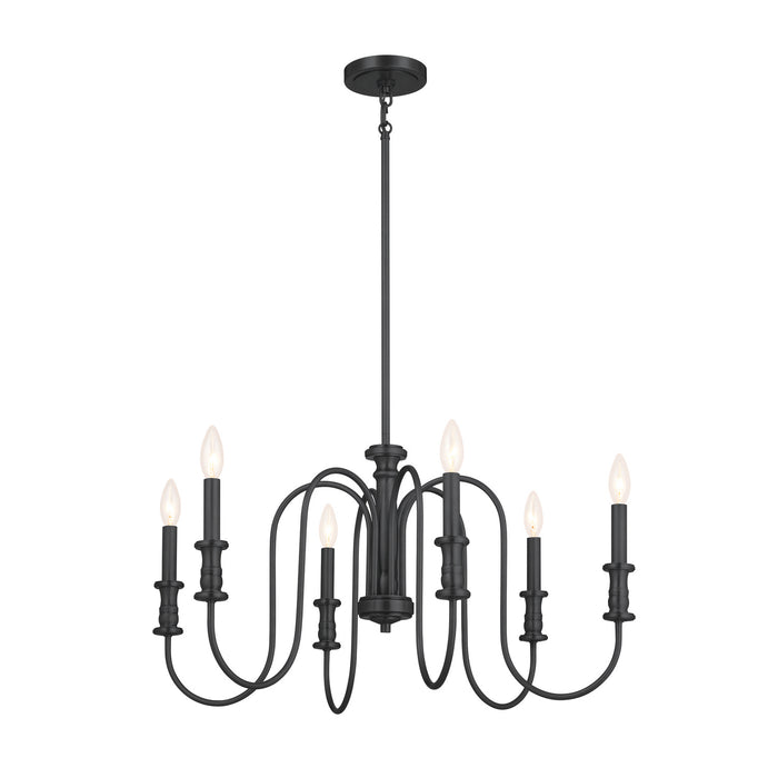 Myhouse Lighting Kichler - 52470BK - Six Light Chandelier - Karthe - Black