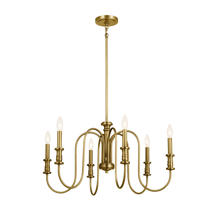 Myhouse Lighting Kichler - 52470NBR - Six Light Chandelier - Karthe - Natural Brass