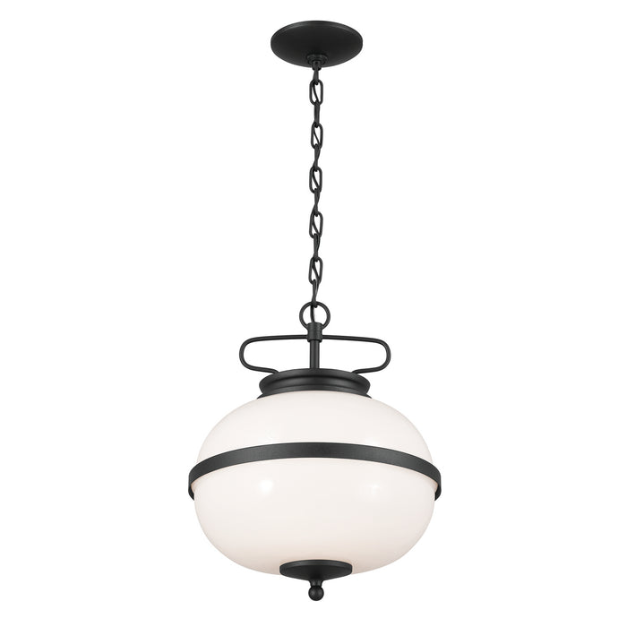 Myhouse Lighting Kichler - 52478BKT - Two Light Pendant - Opal - Textured Black