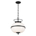 Myhouse Lighting Kichler - 52478BKT - Two Light Pendant - Opal - Textured Black